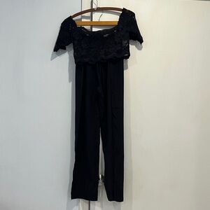 Victoria's Secret Black Lace Off-Shoulder Sleepwear